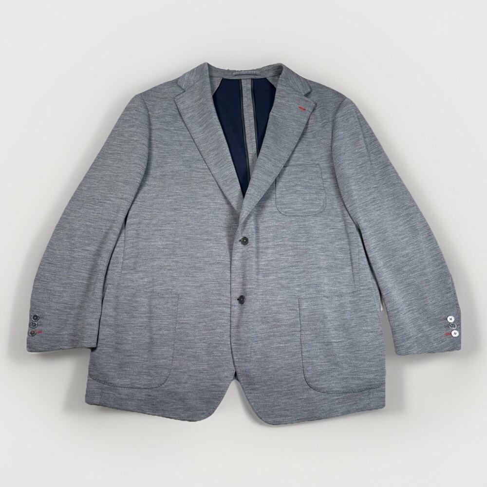 KNOT STANDARD Unstructured Gray Knit Travel Blazer Men's Size 52
